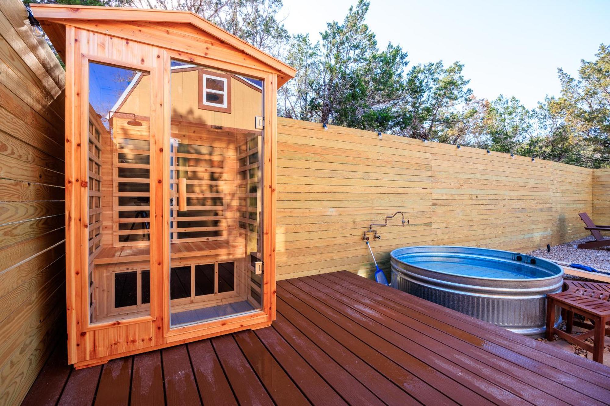 Romantic Luxury Retreat Hot Cold Pool & Sauna Wimberley Exterior foto